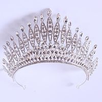 Luxury Brides in Europe and America with Water Diamonds Selected Hair Hoops Alloy Crown Car Show Models Wedding Dresses Foreign Trade Crown Lightinthebox