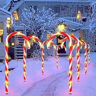 Solar Christmas Star Snowflake Candy Cane Light 5pcs in 1 Ground Stake Xmas Decoration Candy String Light Lightinthebox Solar Christmas Star Snowflake Candy Cane Light 5pcs in 1 Ground Stake Xmas Decoration Candy String Light Lightinthebox