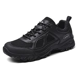 Men's Sneakers Hiking Shoes Sporty Low-Top Breathable Hiking Athleisure Round Toe EVA Vibram Tulle Spring Fall Black Lightinthebox