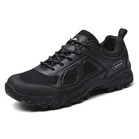 Men's Sneakers Hiking Shoes Sporty Low-Top Breathable Hiking Athleisure Round Toe EVA Vibram Tulle Spring Fall Black Lightinthebox - thumbnail
