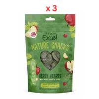 Burgess Excel Herby Hearts Small Pet Treats 60G Pack Of 3