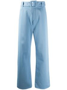 Courrèges belted wide-leg trousers - Blue