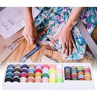 Sewing Machine Bobbin Threads Metal Bobbin  Thread Spool Set 32Pcs Spool Thread  28Pcs Metal Bobbin Thread Household Accessories Lightinthebox - thumbnail