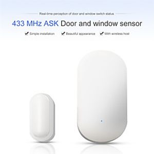 433MHz Door Window Alarm Sensor Wireless Magnetic Switch Contact Detector Signaling for Intruder Security Alarm System miniinthebox