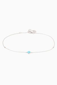 White-Gold Turquoise Anklet