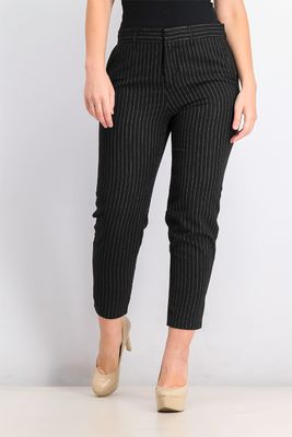 Womens Stripe Pants  Black