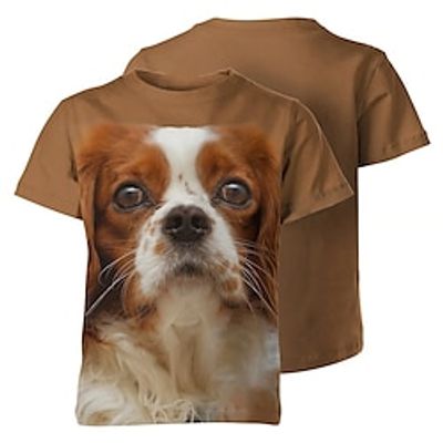 Animal Dog T-shirt Cartoon Manga Print Graphic T-shirt For Men's Women's Unisex Adults' 3D Print 100% Polyester Party Festival Lightinthebox