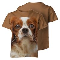 Animal Dog T-shirt Cartoon Manga Print Graphic T-shirt For Men's Women's Unisex Adults' 3D Print 100% Polyester Party Festival miniinthebox