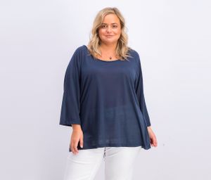 Womens Plus Size Plain Top  Navy