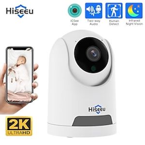 Hiseeu 2K 4MP PTZ IP Camera WIFI Wireless Smart Home Security Surveillance Camera Two-way Audio Baby Pet Monitor Video Record miniinthebox