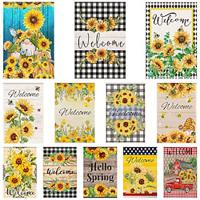 Sunflowers Garden Flags Set of 12 Double Sided 12 x 18 Inch Yard Flags, Small Garden Flags for Outside, Spring Summer Outdoor Flags, Holiday Garden Flags Lightinthebox