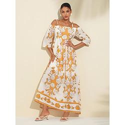 Boho Floral Print Maxi Dress Lightinthebox