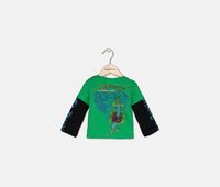 Baby Boys Graphic Tops  Green Combo - thumbnail