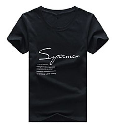 Men's Unisex Tee T shirt Hot Stamping Graphic Prints Letter Plus Size Print Short Sleeve Casual Tops Cotton Basic Fashion Designer Big and Tall White Wine Black Lightinthebox