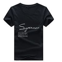 Men's Unisex Tee T shirt Hot Stamping Graphic Prints Letter Plus Size Print Short Sleeve Casual Tops Cotton Basic Fashion Designer Big and Tall White Wine Black Lightinthebox - thumbnail