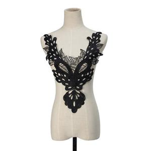 Classical Black Embroidery Lace Collar Applique