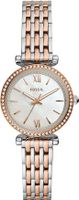 Fossil Women's Carlie Mini Three Hand, Silver-Tone Stainless Steel Watch, ES4649