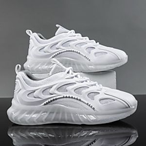 Men's Trainers Athletic Shoes Sporty Daily Walking Shoes Mesh PU Breathable Non-slipping Wear Proof White  Blue Black Light Grey Spring Summer Lightinthebox