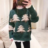 Women's Ugly Sweater Pullover Sweater jumper Jumper Ribbed Knit Knitted Christmas Tree Crew Neck Stylish Casual Outdoor Christmas Winter Fall Green Red S M L Long Sleeve Lightinthebox Women's Ugly Sweater Pullover Sweater jumper Jumper Ribbed Knit Knitted Christmas Tree Crew Neck Stylish Casual Outdoor Christmas Winter Fall Green Red S M L Long Sleeve Lightinthebox