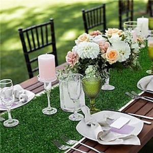 Artificial Grass Table Runners, Synthetic Grass Table Runner for Wedding Party, Birthday, Banquet, Baby Shower, Home Decorations,35120cm Lightinthebox