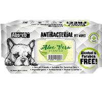 Absolute Pet Absorb Plus Antibacterial Pet Wipes Aloe Vera 80 Sheets