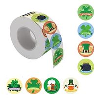 Cm2108013 St. Patrick's Day Sticker Irish Day Clover Sticker Green Hat Subday Sticker Lightinthebox - thumbnail