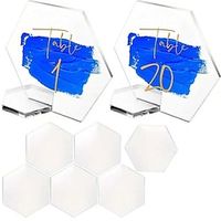20pcs Clear Acrylic Hexagon Place Cards - Perfect for Weddings Birthdays and Business Events - Blank Name and Number Cards for Seating and Table Centerpieces - Elegant Home and Room Decor Lightinthebox - thumbnail