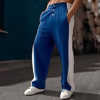 Men's Dress Pants Trousers Patchwork Pocket Straight Leg Color Block Comfort Breathable Casual Daily Holiday Fashion Casual Black Navy Blue miniinthebox