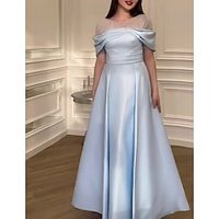 Sheath  Column Evening Gown Elegant Dress Formal Black Dress Tea Length 34 Length Sleeve Square Neck Stretch Fabric with Feather 2023 Lightinthebox - thumbnail