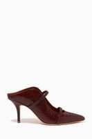 Maureen 70 Mules in Croc-embossed Leather