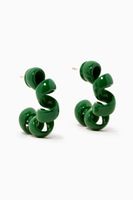 Coiled Hoop Earrings in Enamelled Sterling Silver - thumbnail