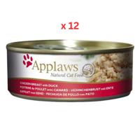 Applaws Cat Chicken With Duck 156G Tin (Pack Of 12)