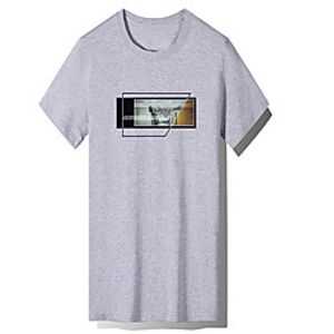 Men's Unisex Tee T shirt Hot Stamping Graphic Prints Plus Size Print Short Sleeve Casual Tops Cotton Basic Fashion Designer Big and Tall White Black Light gray miniinthebox