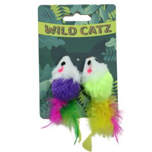 Wild Catz Wild Mice Cat Toy - 4.5 x 2.5 x 10cm