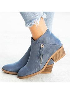 Women's Fashion Low Heel Ankle Boots