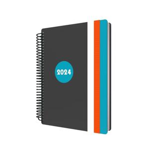 Collins Debden Delta Calendar Year 2024 A5 Day-To-Page Diary (With Appointments) - Blue