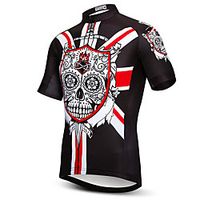 21Grams Men's Short Sleeve Cycling Jersey Summer Spandex Polyester Black Sugar Skull Skull Bike Jersey Top Mountain Bike MTB Road Bike Cycling Quick Dry Moisture Wicking Breathable Sports Clothing Lightinthebox - thumbnail