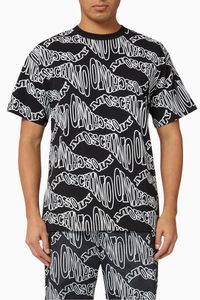 Warped Logo Cotton T-Shirt
