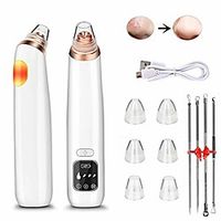 blackhead remover pore cleaner vacume extractor hot compress skin beauty facial cleaning equipment usb rechargeable led display pimple acne comedone cleanning kit with 3 modes and 6 suction probes Lightinthebox - thumbnail