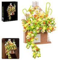 Flower Bouquet Building Set Flowers House Bonsai Plants with LED Light Botanical Collection Wall Decor Creative Building Toy Gift for Adults Kids Lightinthebox - thumbnail