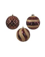 Kaemingk Decoris 12cm Baubles Shatterproof Oxblood Assorted 1 Piece