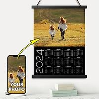 Custom 2024 Calendar Wall Art Canvas Custom Calendar 2024 Personalized Calendar miniinthebox