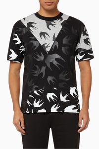 Swallow Patchwork Cotton T-Shirt