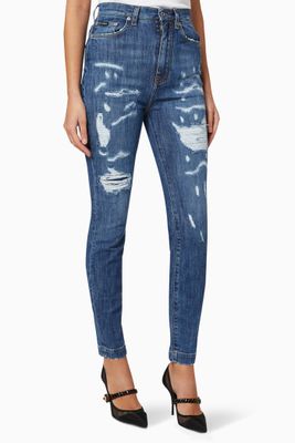 Distressed Denim Skinny Jeans Distressed Denim Skinny Jeans
