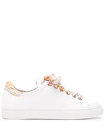 Emilio Pucci ribbon lace-up Twill sneakers - White