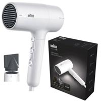 Braun Hairdryer HD2.1 Hair Dryer, 2100 Watts, +1 Attachment, Mechanical Press Switch, Pivot Cord Guard, Nozzle, Conc White - BRHD210SDE - thumbnail