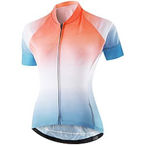 21Grams Women's Short Sleeve Cycling Jersey Summer Spandex BlueOrange Gradient Bike Top Mountain Bike MTB Road Bike Cycling Quick Dry Moisture Wicking Sports Clothing Apparel / Stretchy / Athleisure miniinthebox