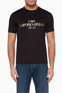 Metallic Macro Eagle Print T-Shirt
