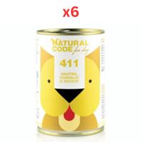 Natural Code Duck Rabbit & Potatoes Pate Wet Dog Food 400G (Pack of 6)