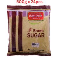 Natures Choice Light Brown Sugar Raw, 500 gm Pack Of 24 (UAE Delivery Only)